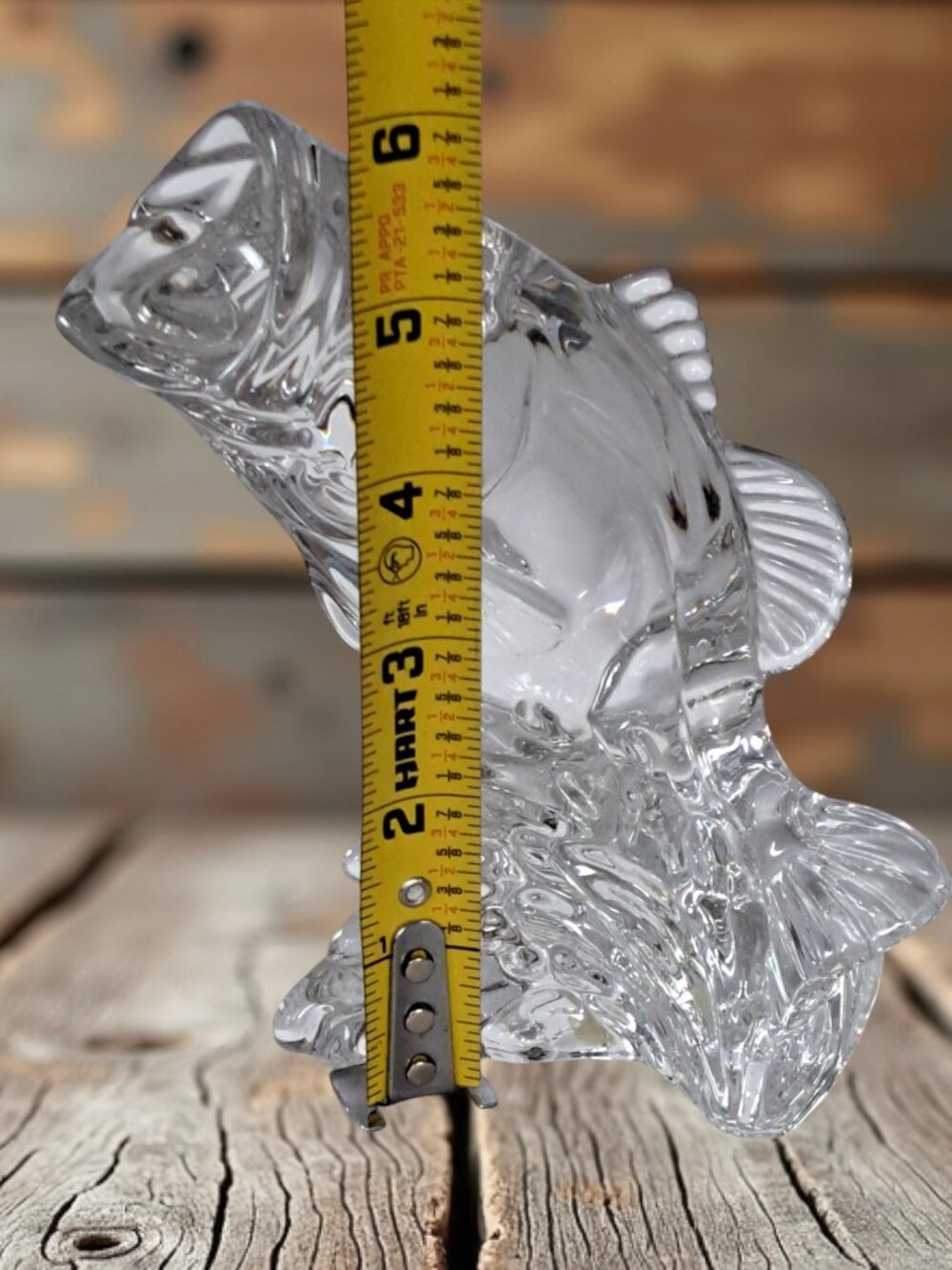 Wonders of the Wild Princess House Lead Crystal Leaping Bass Fish Sculpture - Picture 16 of 16
